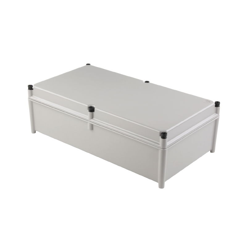Kunststoffgehäuse, TBF (Polyester-Leergehäuse), 372 x 603 x 175 mm, glasfaser-verstärktes Polyester, unbehandelt, lichtgrau