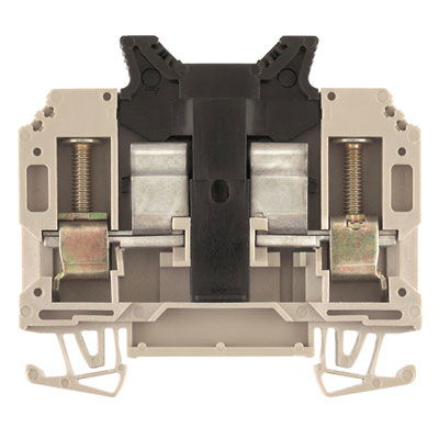 Sicherungs-Reihenklemme, Schraubanschluss, dunkelbeige, 10 mm², 6.3 A, 440 V, Anzahl Anschlüsse: 2, Anzahl der Etagen: 1, TS 35