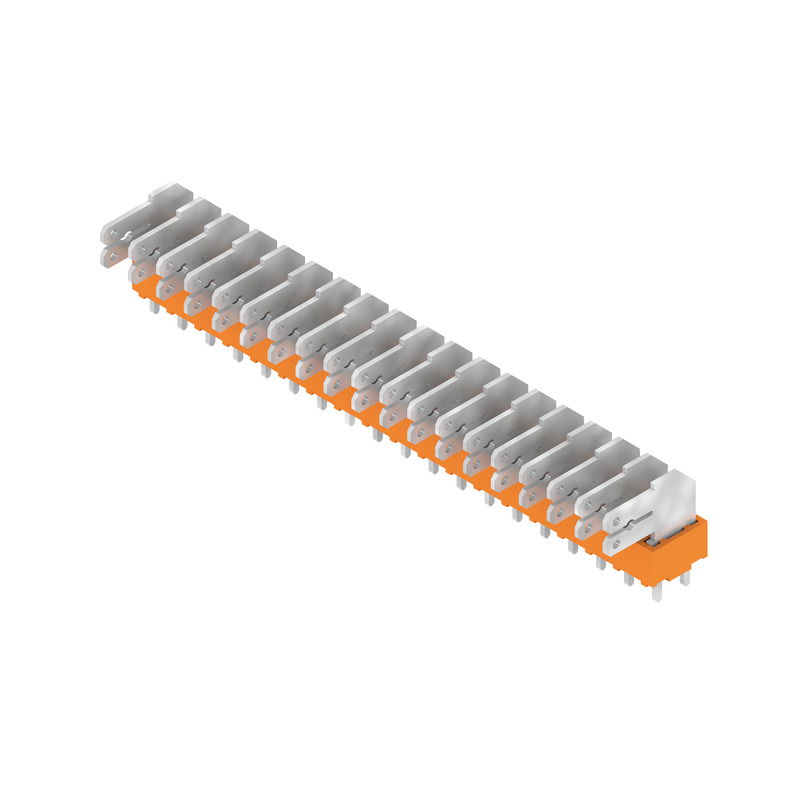 Leiterplattenklemme, 320 V, 24 A, Raster in mm: 5.00, Polzahl: 19, Flachsteckanschluss, THT-Lötanschluss, 90°, Box