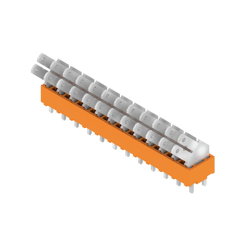 Leiterplattenklemme, 320 V, 24 A, Raster in mm: 5.00, Polzahl: 12, Flachsteckanschluss, THT-Lötanschluss, 135°, Box