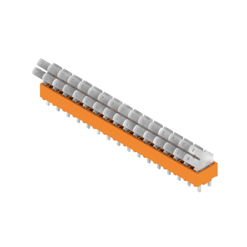 Leiterplattenklemme, 320 V, 24 A, Raster in mm: 5.00, Polzahl: 16, Flachsteckanschluss, THT-Lötanschluss, 135°, Box