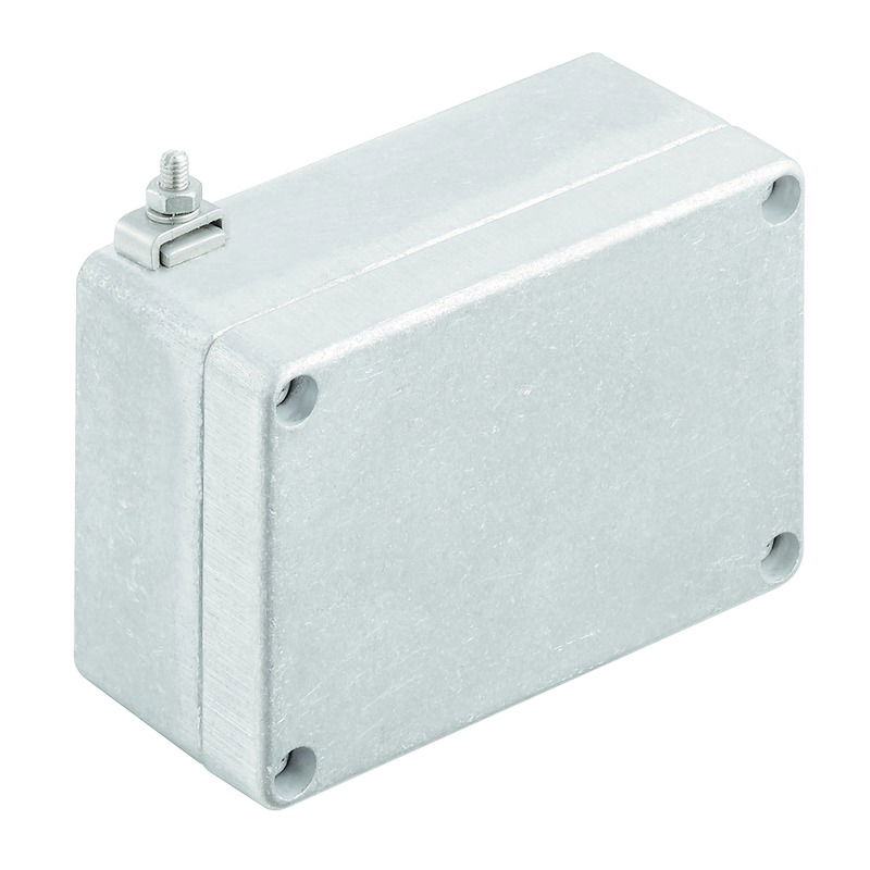 Ex-Metallgehäuse, 100 x 70 x 45 mm, unbehandelt, Flanschplatte: Nein, M4 Torxedelstahlschrauben mit Schlitz