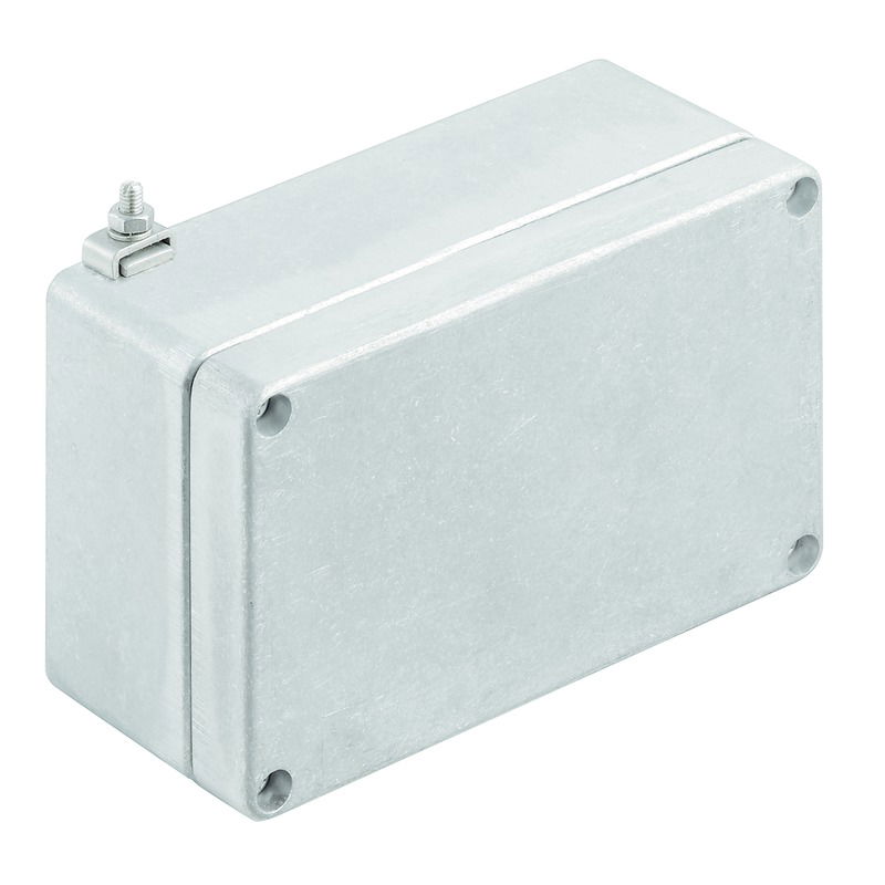 Ex-Metallgehäuse, 125 x 80 x 57 mm, unbehandelt, Flanschplatte: Nein, M4 Torxedelstahlschrauben mit Schlitz