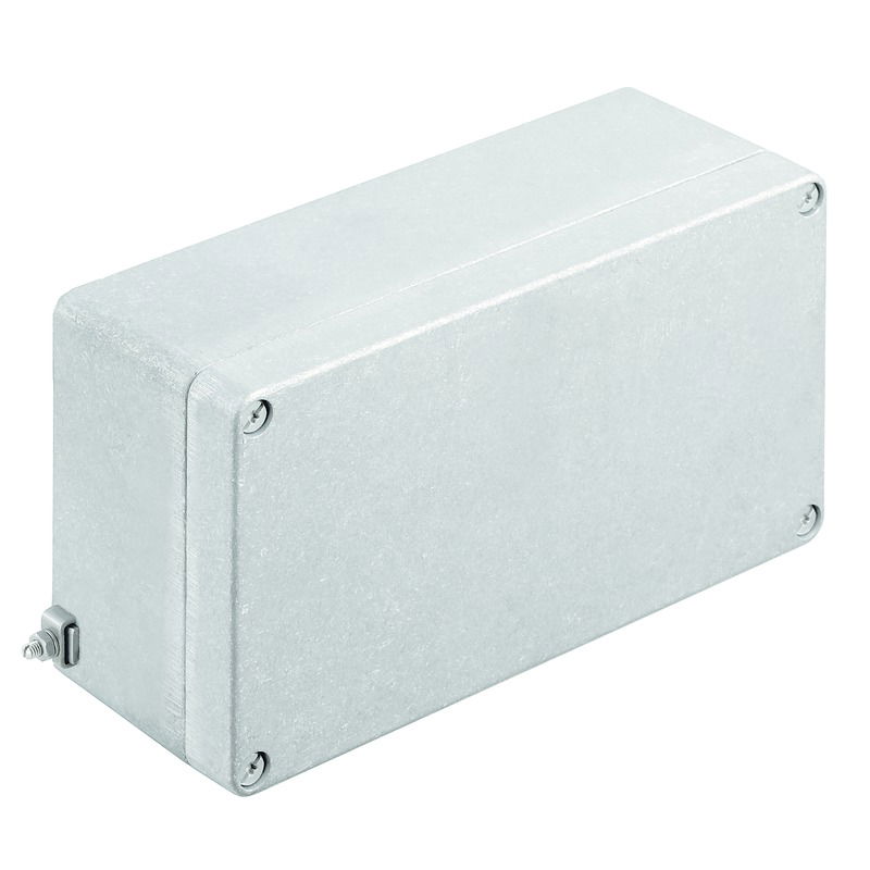 Ex-Metallgehäuse, 220 x 120 x 81 mm, unbehandelt, Flanschplatte: Nein, M6 Torxedelstahlschrauben mit Schlitz