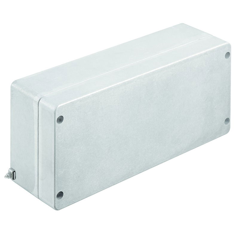 Ex-Metallgehäuse, 350 x 160 x 91 mm, unbehandelt, Flanschplatte: Nein, M5 Torxedelstahlschrauben mit Schlitz