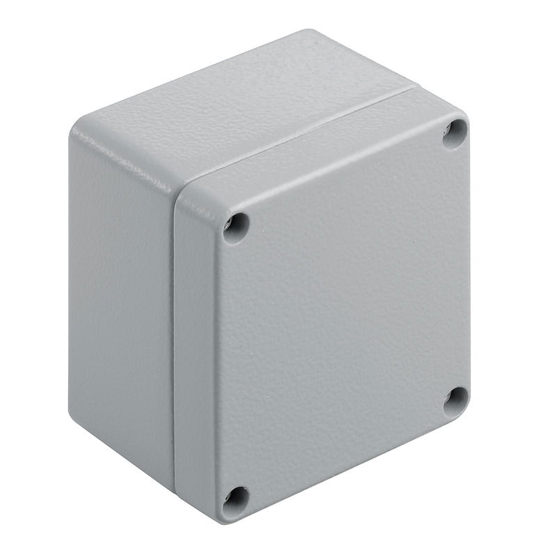 Metallgehäuse, Breite: 75 mm, Höhe: 80 mm, Tiefe: 57 mm, Pulverbeschichtet, strukturiert, Flanschplatte: Nein, Aluminium AlSi12