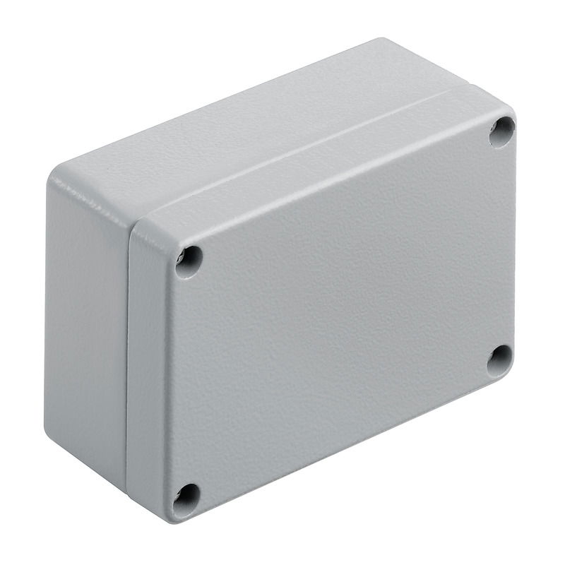 Metallgehäuse, Breite: 100 mm, Höhe: 70 mm, Tiefe: 45 mm, Pulverbeschichtet, strukturiert, Flanschplatte: Nein, Aluminium AlSi12