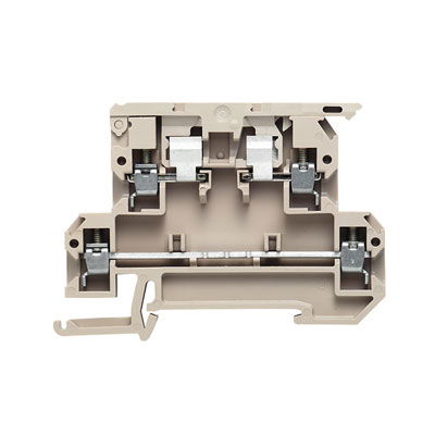 Morsetto componibile portafusibile, Collegamento a vite, Beige scuro, 4 mm², 6.3 A, 440 V, Numero di collegamenti: 4, Numero di piani: 2, TS 35