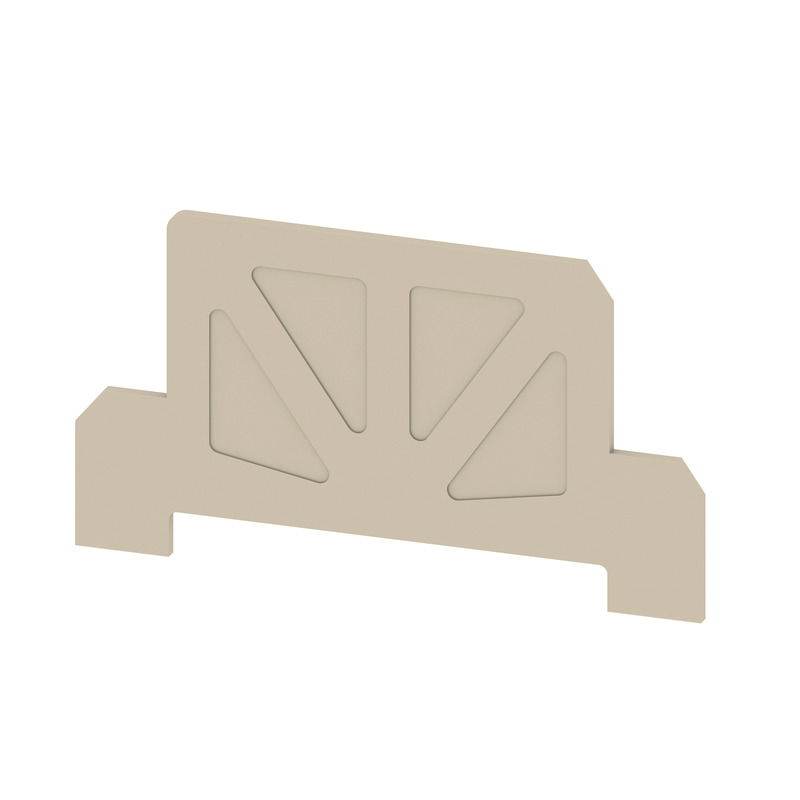 Piastra terminale per morsetti, Beige scuro, Posizione verticale: 73.5 mm, Larghezza: 1.5 mm, V-0, Wemid, bloccabile: Sì