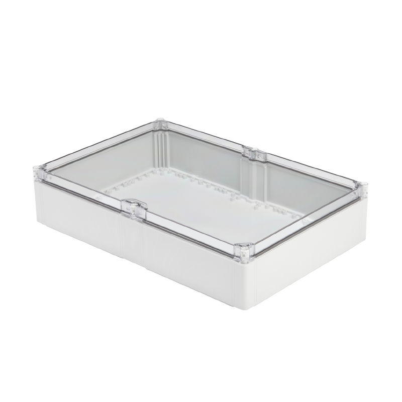 Kunststoffgehäuse, FPC (Polycarbonat-Leergehäuse), 600 x 400 x 132 mm, PC, unbehandelt, lichtgrau, transparent