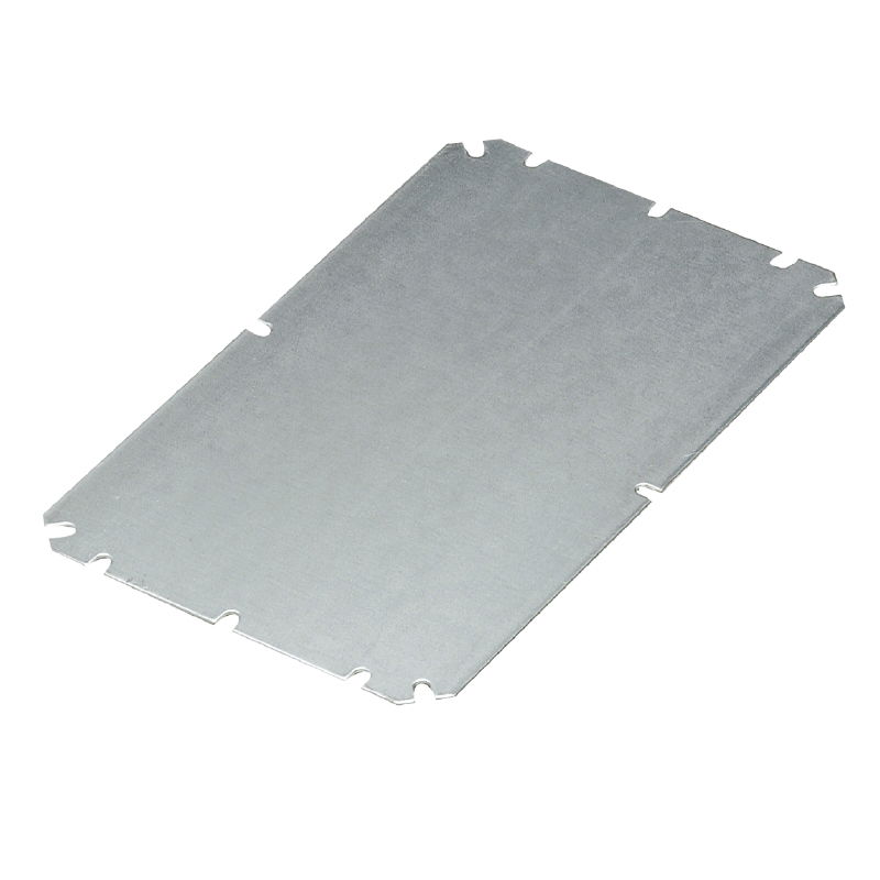 Montageplatte (Gehäuse), FPC (Polycarbonat-Leergehäuse), Montageplatte, 300 x 200 x 1.5 mm, Stahlblech, verzinkt, silber