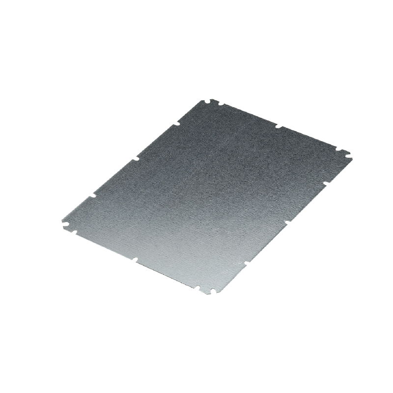 Montageplatte (Gehäuse), FPC (Polycarbonat-Leergehäuse), Montageplatte, 360 x 260 x 1.5 mm, Stahlblech, verzinkt, silber
