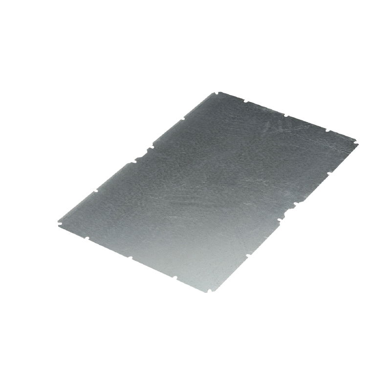 Montageplatte (Gehäuse), FPC (Polycarbonat-Leergehäuse), Montageplatte, 560 x 360 x 1.5 mm, Stahlblech, verzinkt, silber