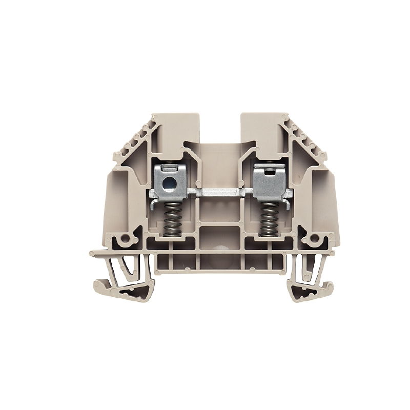 Durchgangs-Reihenklemme, Schraubanschluss, dunkelbeige, 4 mm², 32 A, 690 V, Anzahl Anschlüsse: 2