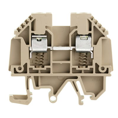 Durchgangs-Reihenklemme, Schraubanschluss, dunkelbeige, 4 mm², 32 A, 690 V, Anzahl Anschlüsse: 2