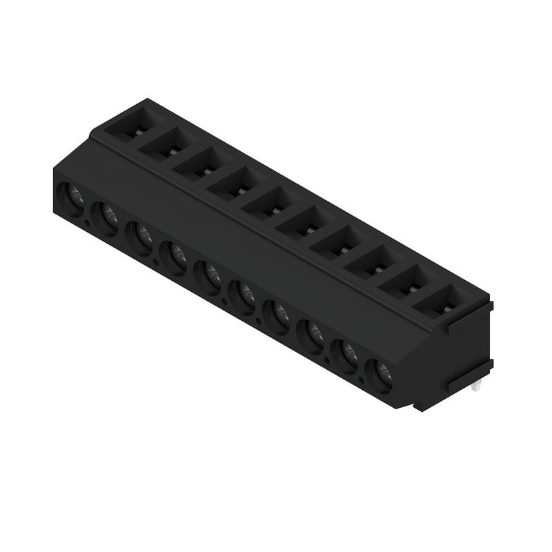 Leiterplattenklemme, 320 V, 17.5 A, Raster in mm: 5.00, 2.5 mm², Polzahl: 10, Zugbügelanschluss, THT-Lötanschluss, 180°, Box