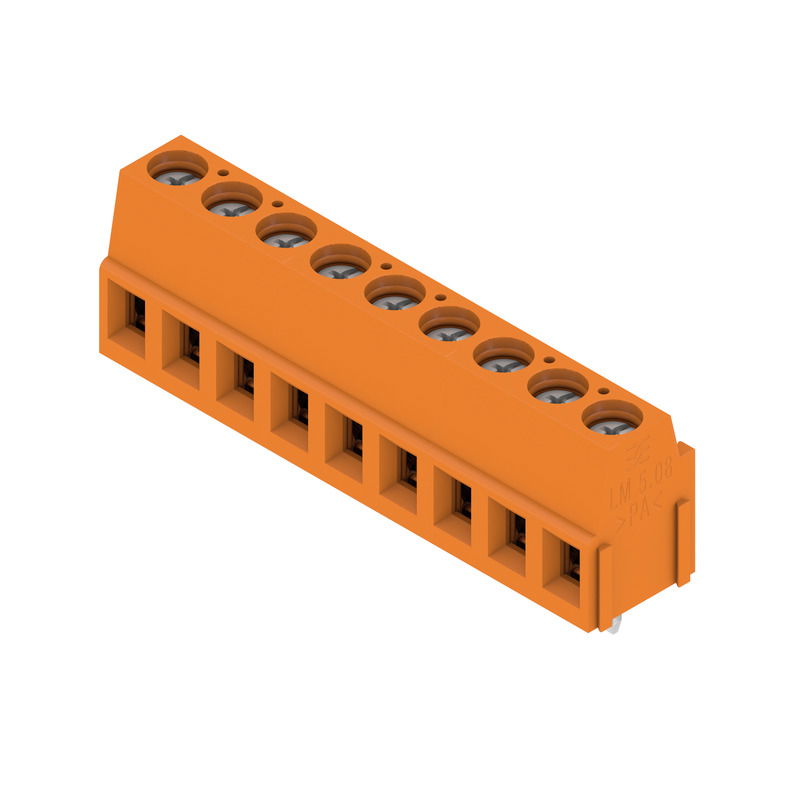 Leiterplattenklemme, 320 V, 17.5 A, Raster in mm: 5.08, 2.5 mm², Polzahl: 9, Zugbügelanschluss, THT-Lötanschluss, 90°, Box