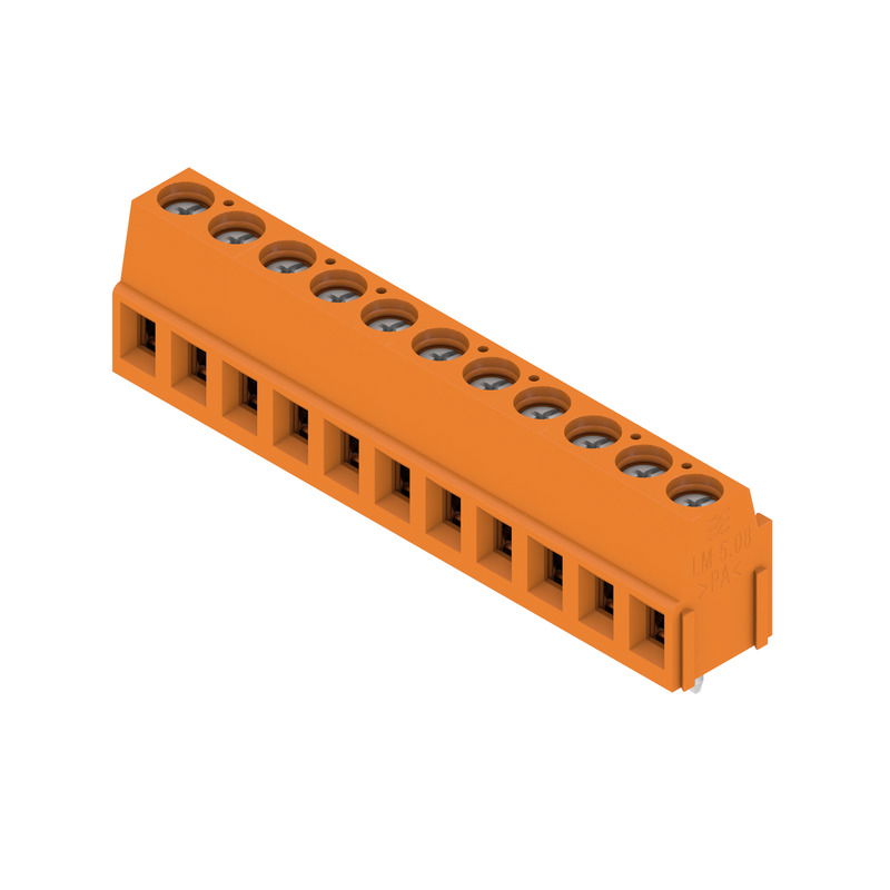 Leiterplattenklemme, 320 V, 17.5 A, Raster in mm: 5.08, 2.5 mm², Polzahl: 11, Zugbügelanschluss, THT-Lötanschluss, 90°, Box