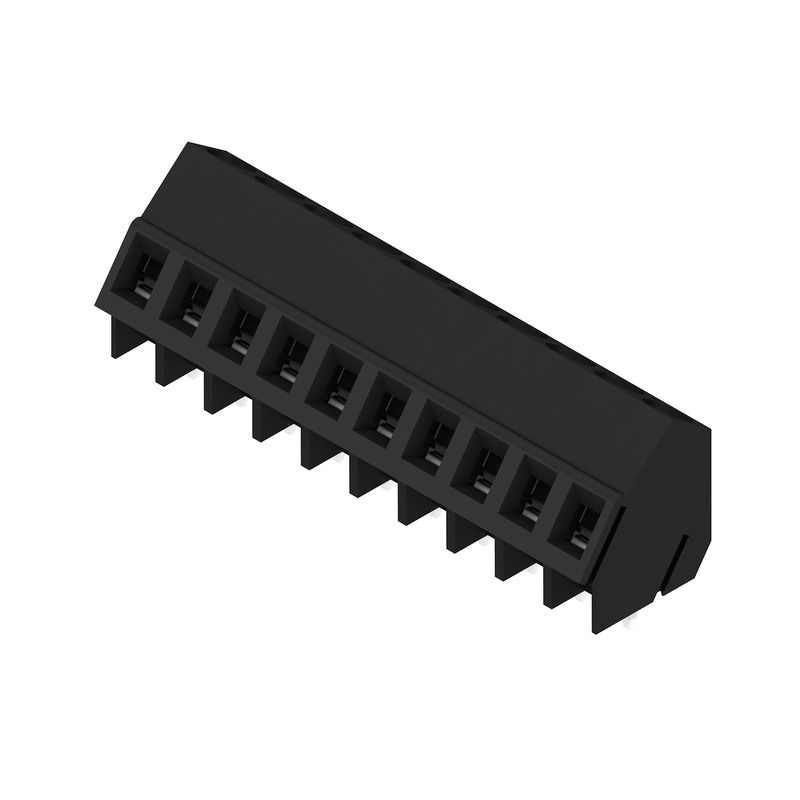 Leiterplattenklemme, 320 V, 17.5 A, Raster in mm: 5.08, 2.5 mm², Polzahl: 10, Zugbügelanschluss, THT-Lötanschluss, 135°, Box