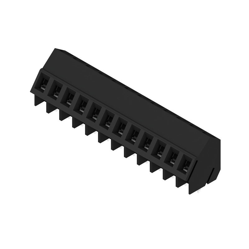 Leiterplattenklemme, 320 V, 17.5 A, Raster in mm: 5.08, 2.5 mm², Polzahl: 12, Zugbügelanschluss, THT-Lötanschluss, 135°, Box