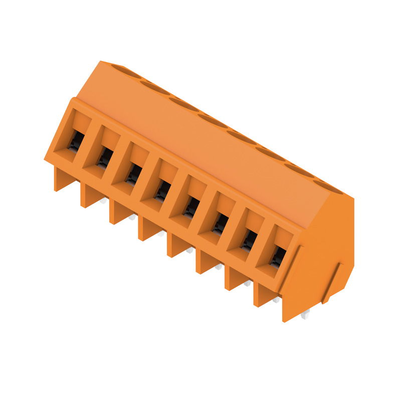 Leiterplattenklemme, 320 V, 17.5 A, Raster in mm: 5.08, 2.5 mm², Polzahl: 8, Zugbügelanschluss, THT-Lötanschluss, 135°, Box