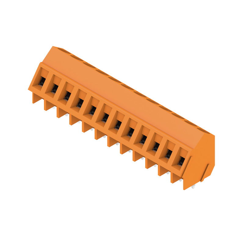 Leiterplattenklemme, 320 V, 17.5 A, Raster in mm: 5.08, 2.5 mm², Polzahl: 12, Zugbügelanschluss, THT-Lötanschluss, 135°, Box
