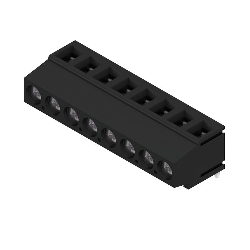 Leiterplattenklemme, 320 V, 17.5 A, Raster in mm: 5.08, 2.5 mm², Polzahl: 8, Zugbügelanschluss, THT-Lötanschluss, 180°, Box