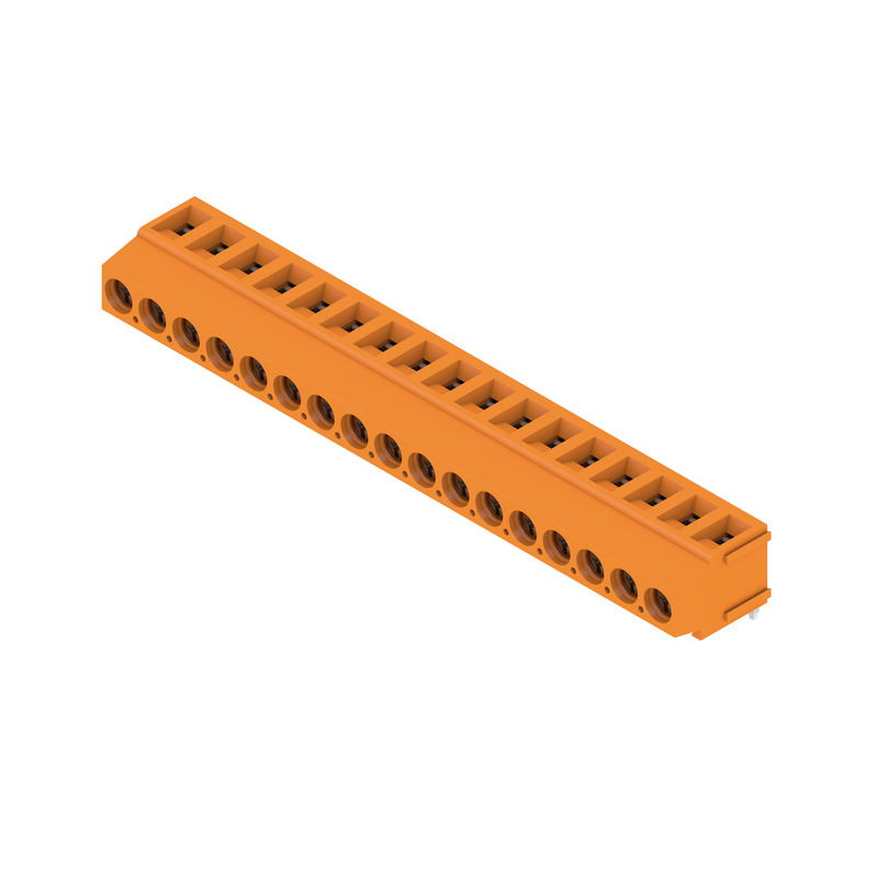 Leiterplattenklemme, 320 V, 17.5 A, Raster in mm: 5.08, 2.5 mm², Polzahl: 17, Zugbügelanschluss, THT-Lötanschluss, 180°, Box