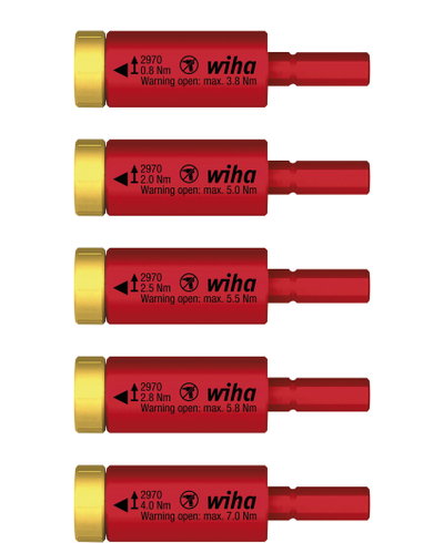 Wiha Drehmoment Set easyTorque Adapter electric für slimBits und slimVario® Halter 5-tlg. (41479)