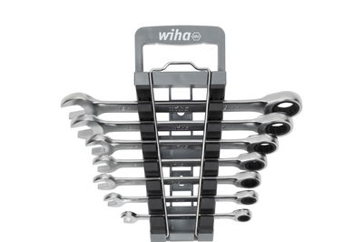 Wiha Ringratschen-Gabelschlüssel Set 7-tlg. in Halter (45244)