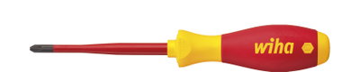 Wiha Schraubendreher SoftFinish® electric slimFix PlusMinus/Pozidriv SL/PZ1 x 80 mm (36329)