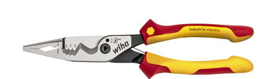 Wiha Multifunktionszange 8in1 Industrial electric mit ein- und ausschaltbarer Öffnungsfeder (45705)