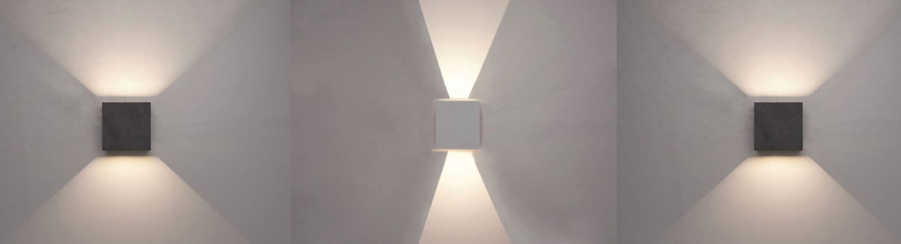 Wandleuchte Würfel LED 10W alu grau IP65 – Bild 4 von 7