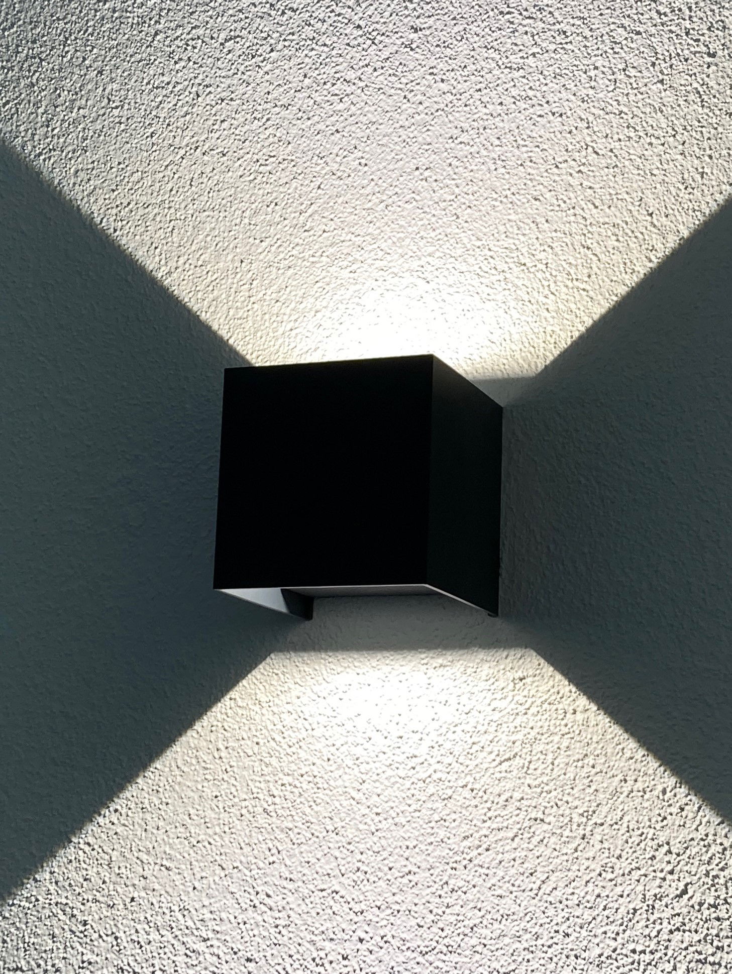 Wandleuchte Würfel LED 10W alu grau IP65 – Bild 6 von 7