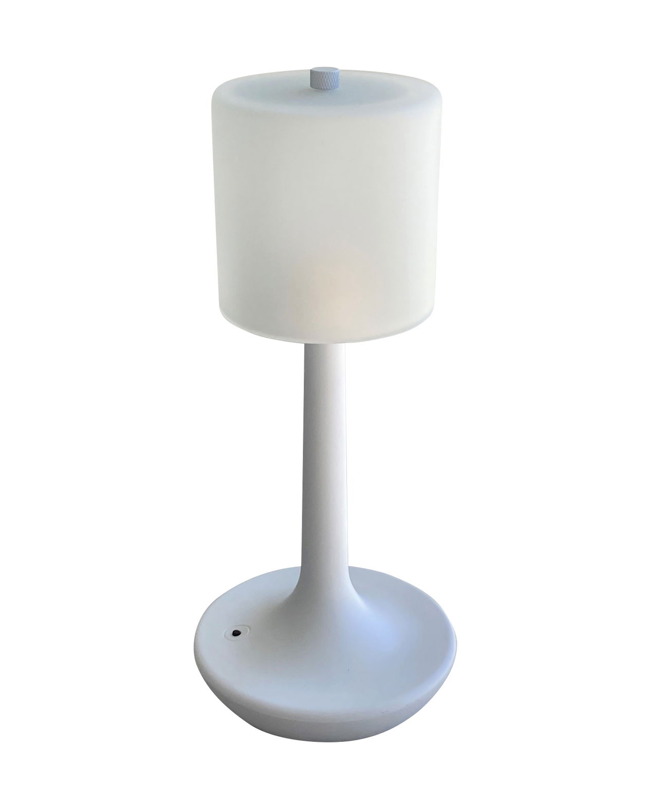 Akku Tischleuchte Zylinder weiss Glas weiss – Bild 4 von 5