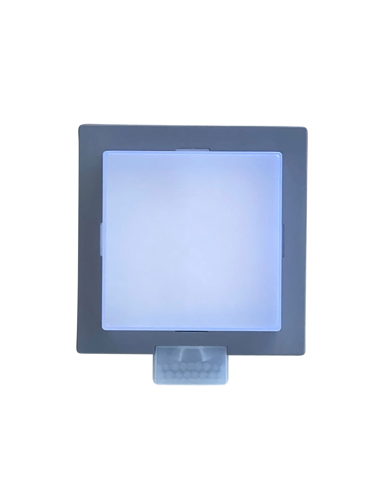 Sensor Wandleuchte PIR Würfel Cube LED 500lm 180°/8m 3000K IP65 grau
