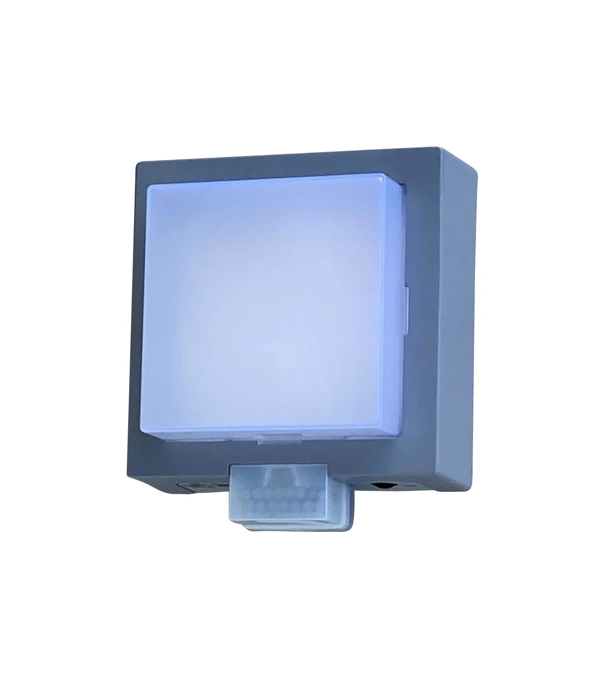 Sensor Wandleuchte PIR Würfel Cube LED 500lm 180°/8m 3000K IP65 grau – Bild 2 von 5