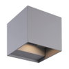 Wandleuchte Würfel LED 10W alu grau IP65