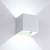 Wandleuchte Würfel LED 10W alu grau IP65