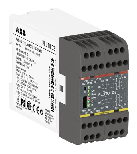 Pluto O2 PLC-Segu.2+2+2 Aplia Salidas