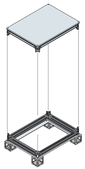 IS2 Base y techo 1000x400, RAL7035