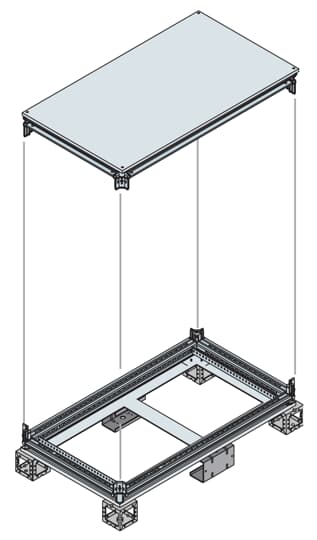 IS2 Base y techo 1200x400, RAL7035