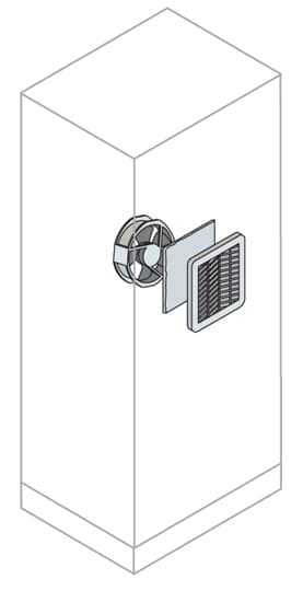 IS2 Kit.v.325 ventl.115 V,IP54, RAL7035