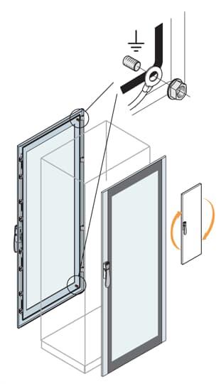 IS2 Puerta transp.IP55 2000x1000,RAL7035