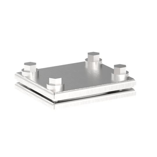 Perfil ciego acero inox  para int. caja