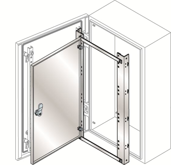 Contrapuerta acer.inox. para SRX 400x300