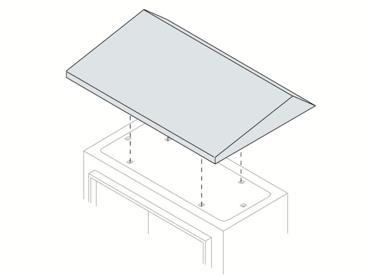 TEJADILLO ARMARIO SR 200A X150P, RAL7035