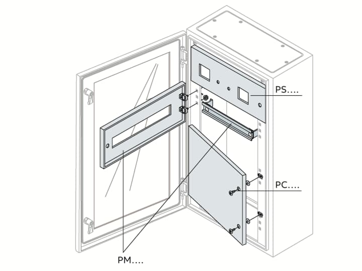 PANEL 2 INS.MED.72X72 SR,185X800,RAL7035