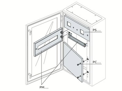 PANEL 2 INS.MED.72X72 SR,185X800,RAL7035