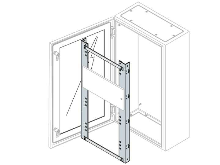 Bastidor distr.150mód.SR1200x600,RAL7035